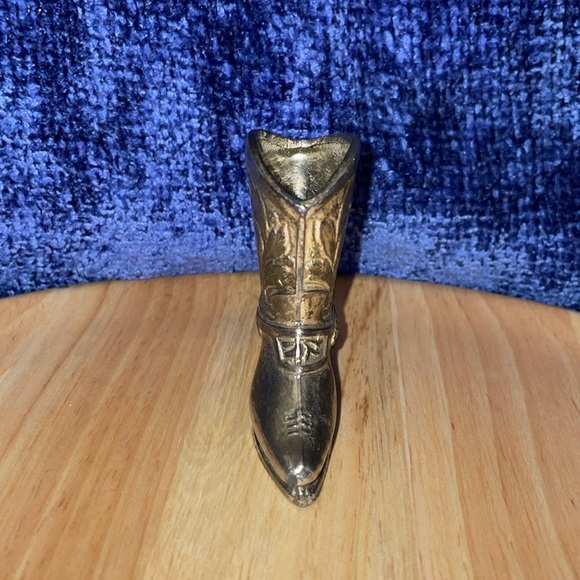 Vintage Silver Cowboy Boot Decorative Accent. - Picture 2 of 7